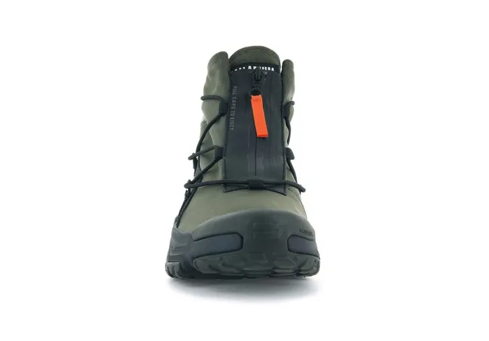 Palladium OffGrid Hi Zip Waterproof Olive Night Kids Sneakers