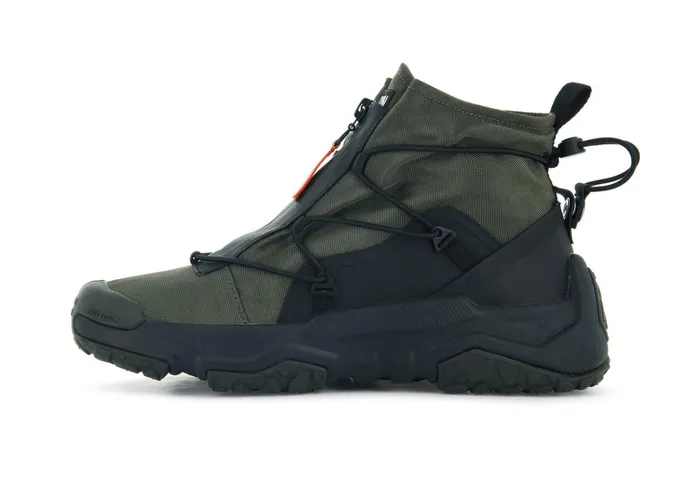 Palladium OffGrid Hi Zip Waterproof Olive Night Kids Sneakers