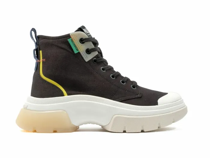 Palladium Pallawave Mid Metro Black Women Boots