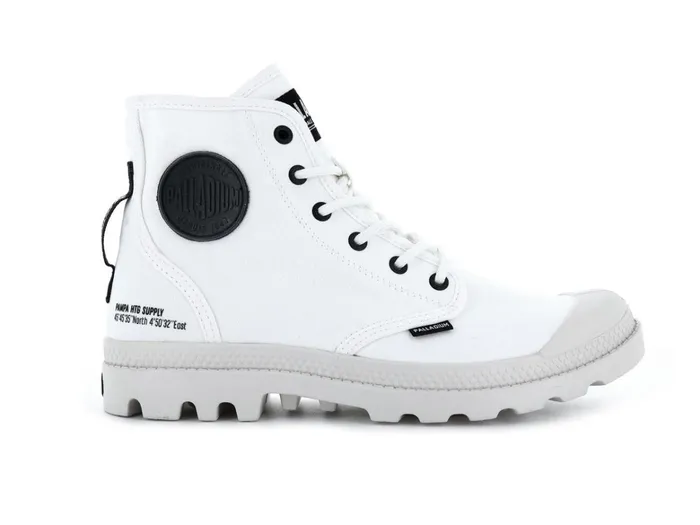 Palladium Pampa Hi Htg Supply Star White Women Boots