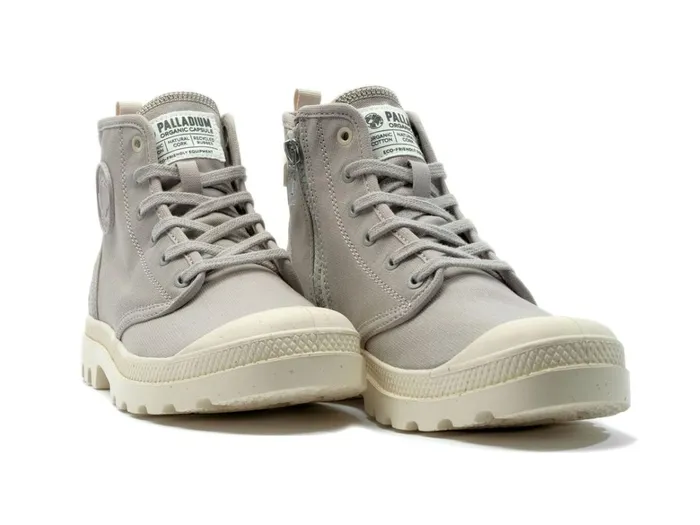 Palladium Pampa Hi Zip Organic Grey Berry Women Boots