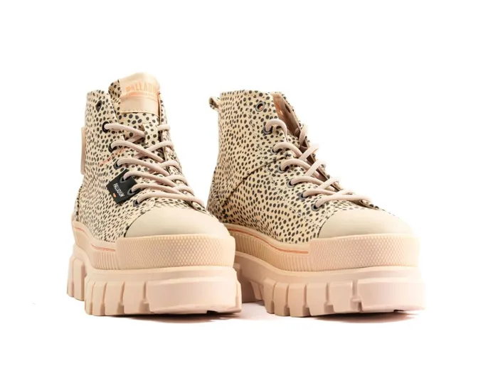 Palladium Revolt Safari Sand Print Women Heel Boots