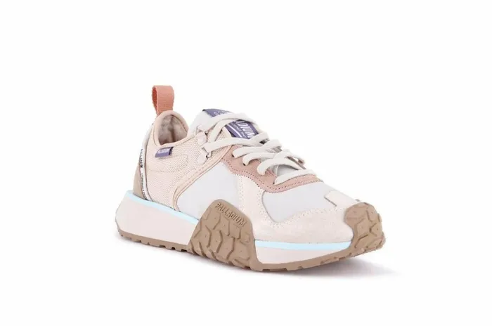 Palladium Troop Runner Ivory Creammoonbean Kids Sneakers
