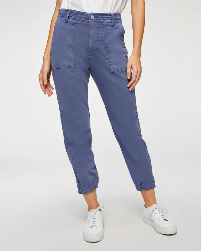 Pants Women 7 For All Mankind Side Zipper Jogger In French Blue French Blue