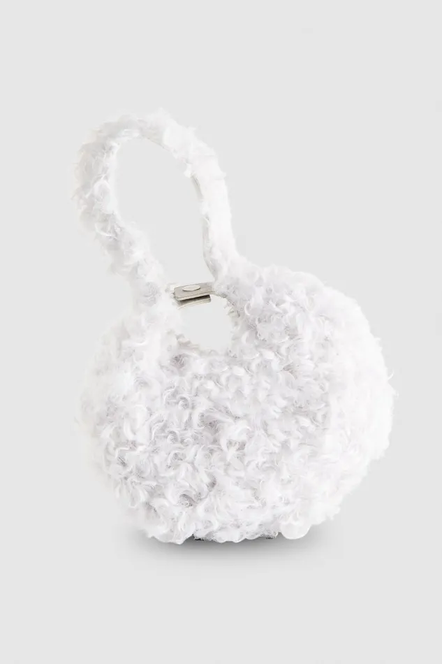 Patrizia Pepe Bangle Bag Fluffy White Eldorado White Bags Handbags