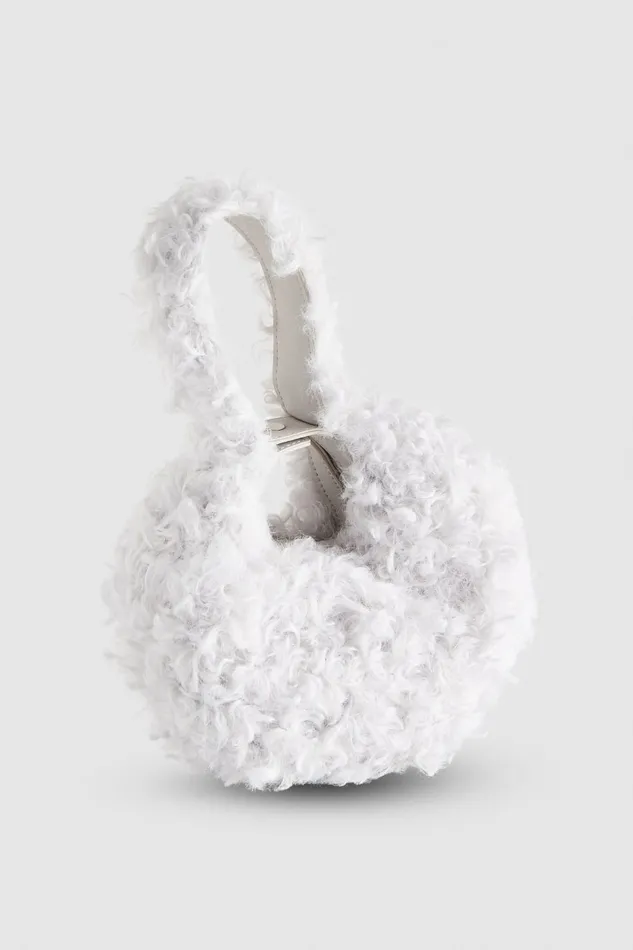 Patrizia Pepe Bangle Bag Fluffy White Eldorado White Bags Handbags