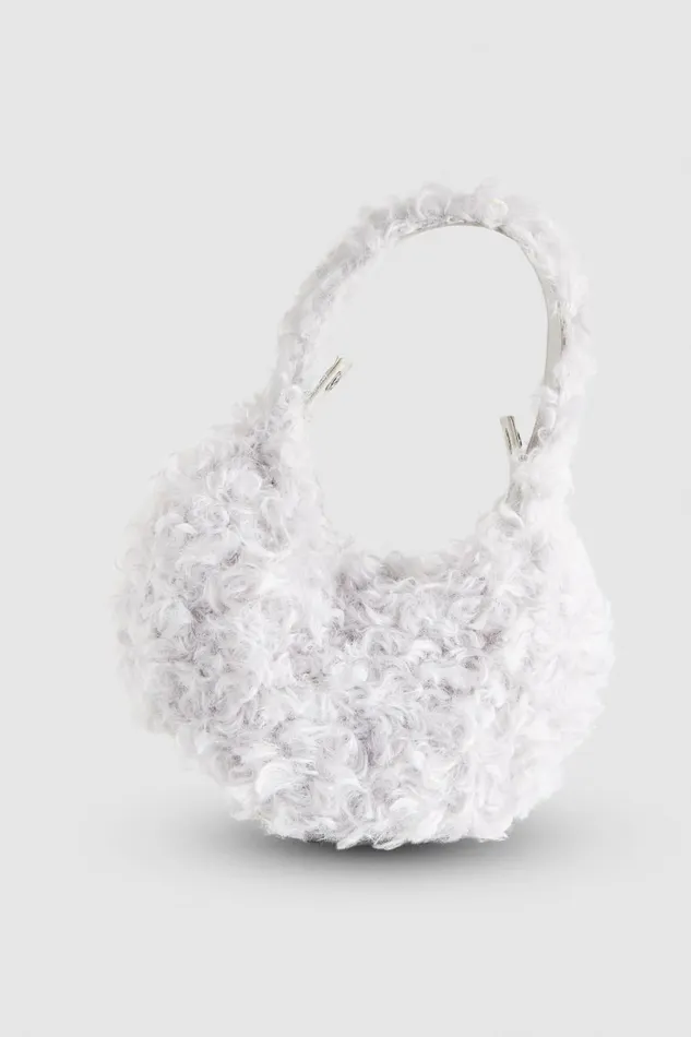 Patrizia Pepe Bangle Bag Fluffy White Eldorado White Bags Handbags