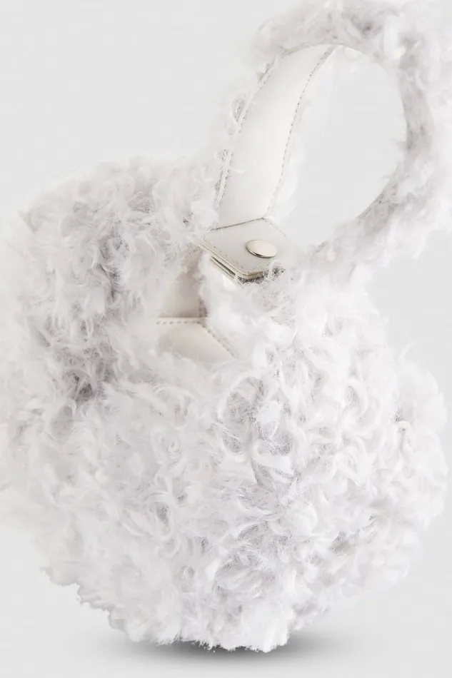 Patrizia Pepe Bangle Bag Fluffy White Eldorado White Bags Handbags
