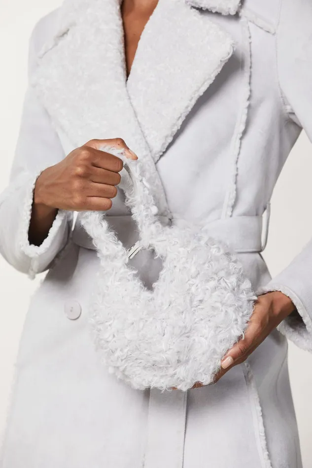 Patrizia Pepe Bangle Bag Fluffy White Eldorado White Bags Handbags