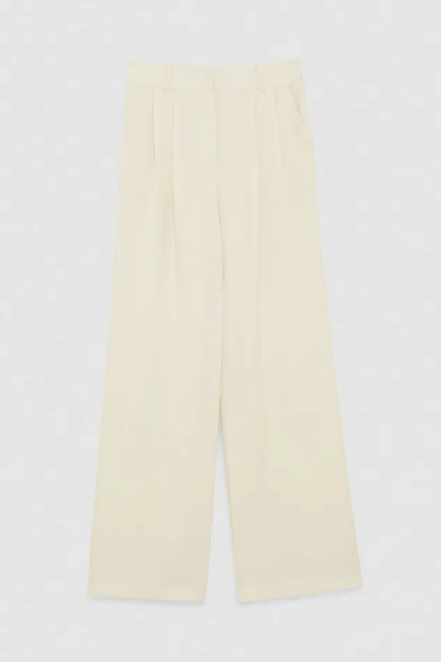 Patrizia Pepe Essential Certified Viscose Pants White Raw White Apparel Palazzo