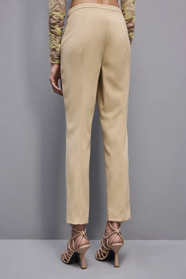 Patrizia Pepe Essential Cigarette Pants Beige Desert Beige Apparel Cigarette