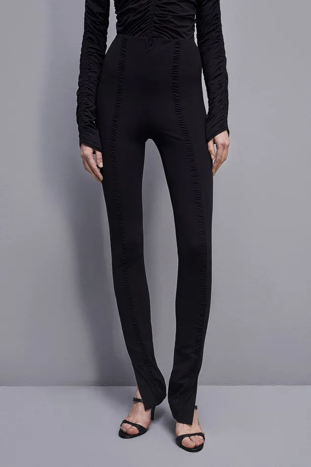 Patrizia Pepe Essential Technical Jersey Leggings Black Nero Apparel Slim and Skinny