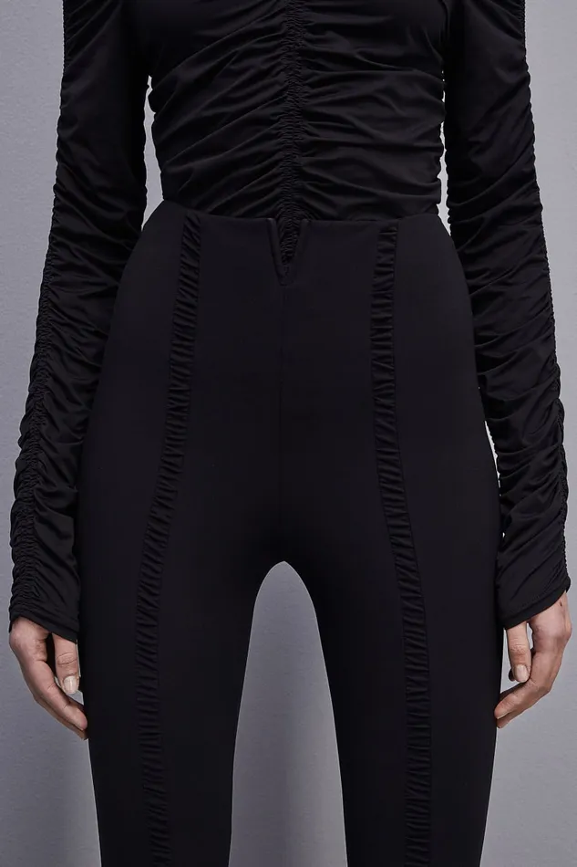 Patrizia Pepe Essential Technical Jersey Leggings Black Nero Apparel Slim and Skinny