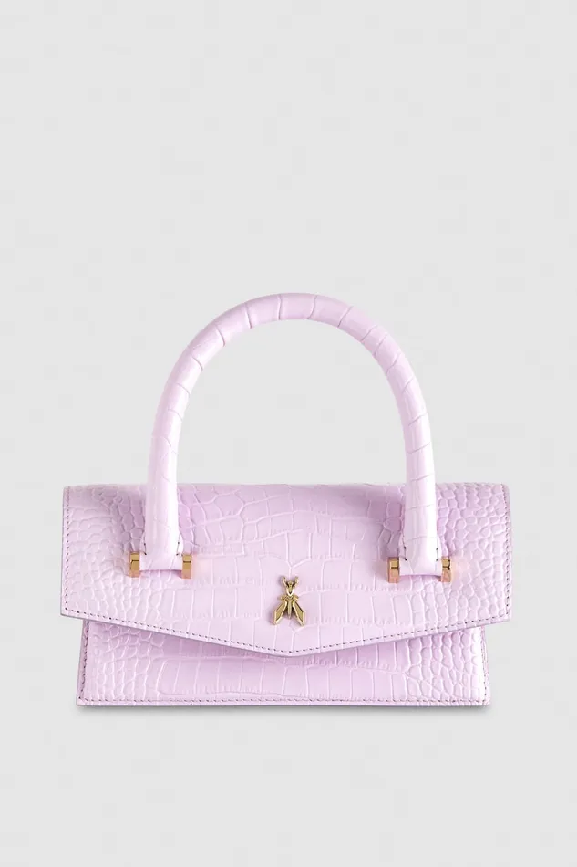 Patrizia Pepe Fly Bamby Croco Purple Lilac Croco Bags Handbags