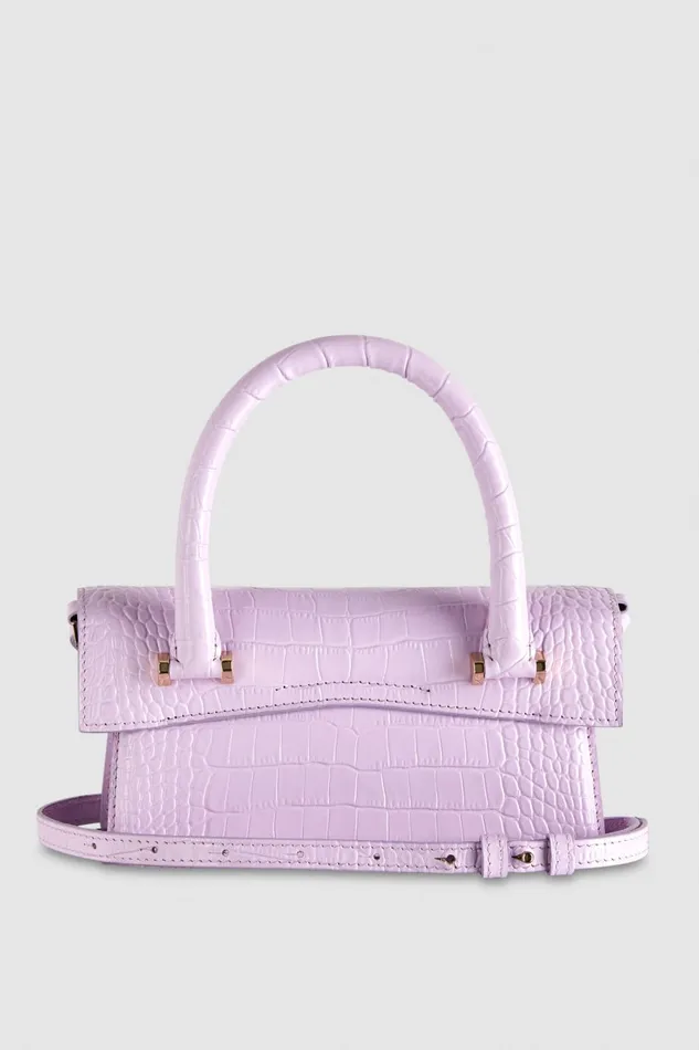 Patrizia Pepe Fly Bamby Croco Purple Lilac Croco Bags Handbags