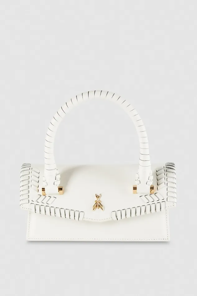 Patrizia Pepe Fly Bamby Handcraft White Bianco Bags Handbags