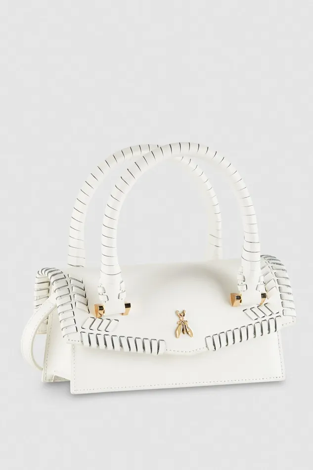 Patrizia Pepe Fly Bamby Handcraft White Bianco Bags Handbags