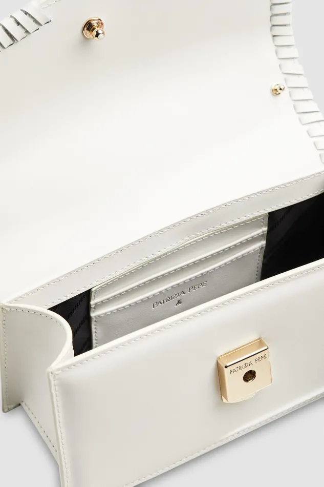 Patrizia Pepe Fly Bamby Handcraft White Bianco Bags Handbags