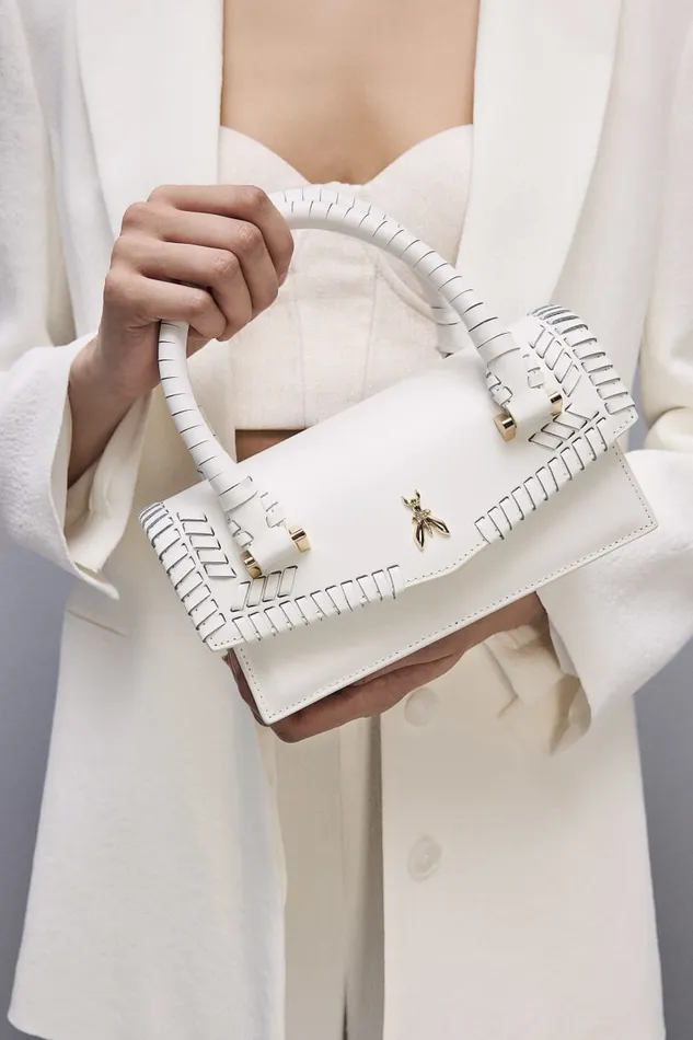 Patrizia Pepe Fly Bamby Handcraft White Bianco Bags Handbags