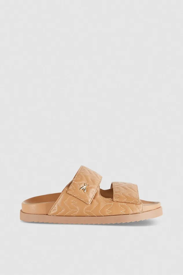 Patrizia Pepe Fly Slippers Monogram Beige Pompei Beige Footwear