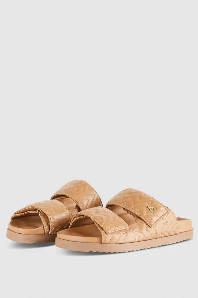 Patrizia Pepe Fly Slippers Monogram Beige Pompei Beige Footwear