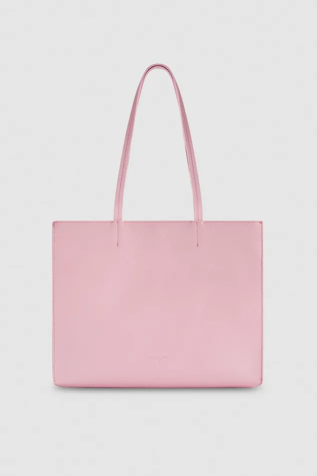 Patrizia Pepe Hammered Leather Shopping Bag Pink Fresh Pink Bags Shoppers