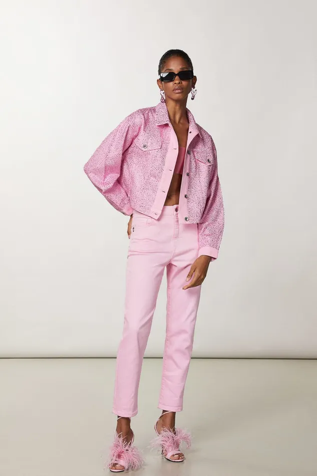 Patrizia Pepe Highwaisted Cigarette Pants Pink Fresh Pink Apparel Cigarette