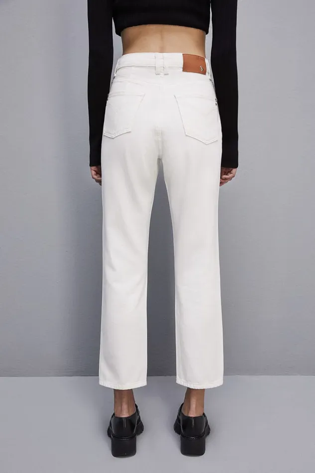 Patrizia Pepe Highwaisted Denim Pants White Bianco Apparel Jeans