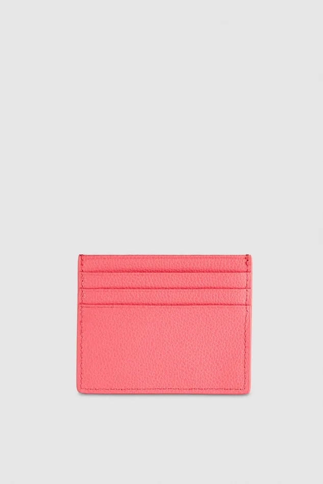 Patrizia Pepe Leather Card Holder Pink Hybrid Rose Accessories