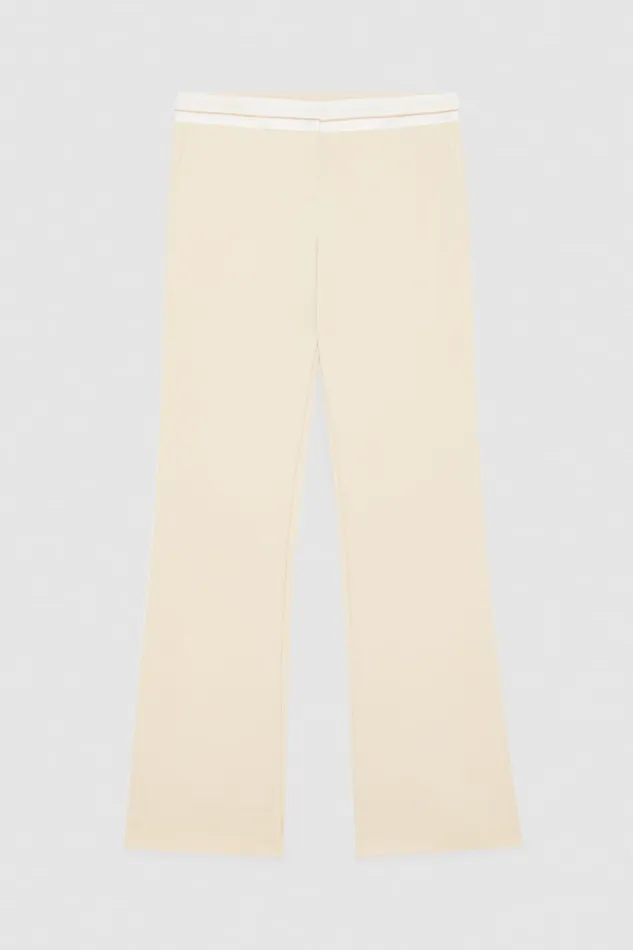 Patrizia Pepe Lowwaisted Pants In Comfort Fabric Beige Ivory Skin Apparel Slim and Skinny