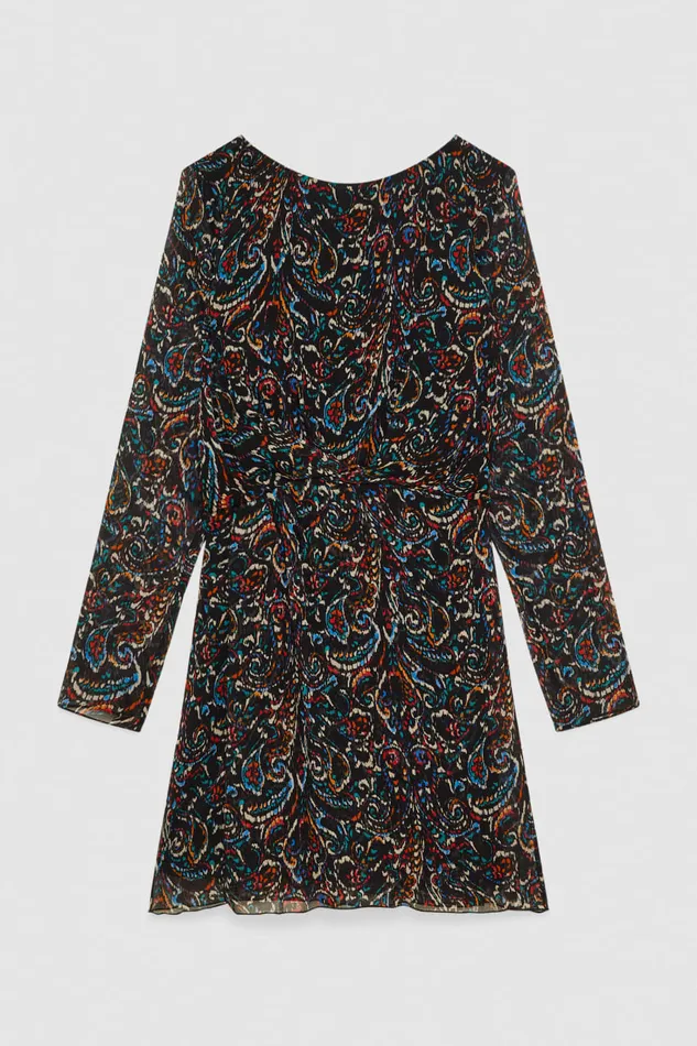 Patrizia Pepe Mini Patterned Dress Black Paisley Soul Apparel Mini