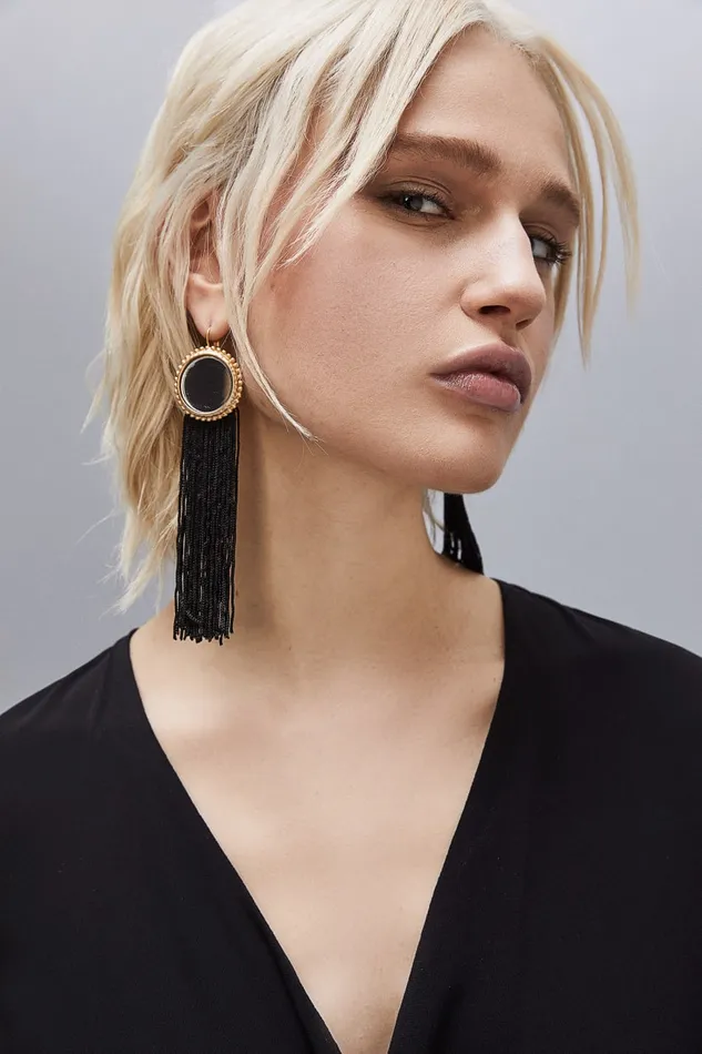 Patrizia Pepe Pendant Earrings Gold Antique Gold Accessories