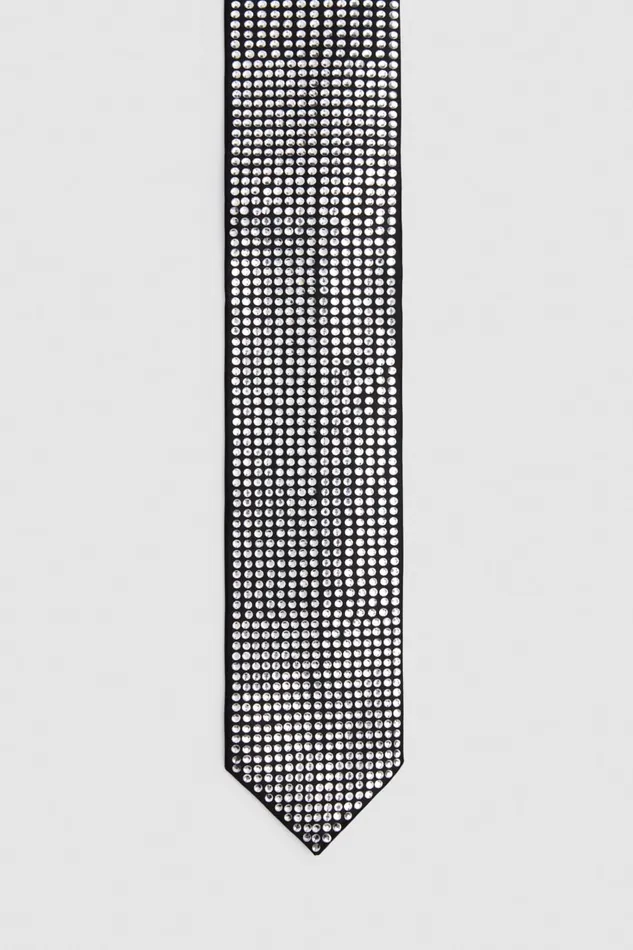 Patrizia Pepe Rhinestone Tie Black Blackshiny Crystal Accessories