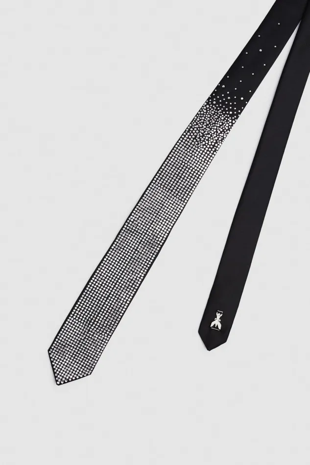 Patrizia Pepe Rhinestone Tie Black Blackshiny Crystal Accessories