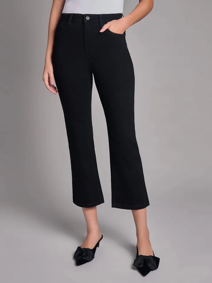 Petite High Rise Cropped Kick Flare Jeans Women Jones New York Petite Denim