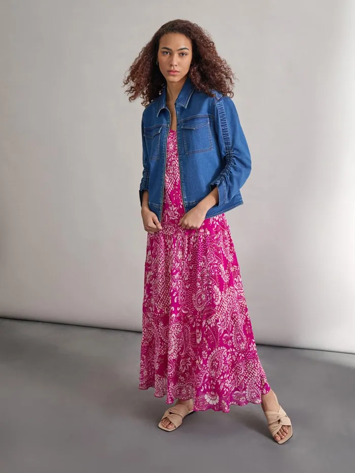 Petite Shirred Sleeve City Denim Jacket Shore Wash Women Jones New York Petite Denim Petite Shirred Sleeve City Denim Jacket Shore Wash Women Jones New York Petite Denim