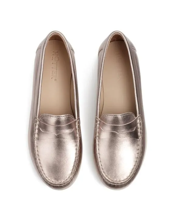 Pier Shoes Rose Gold Women Hotter Loafers and Moccasins