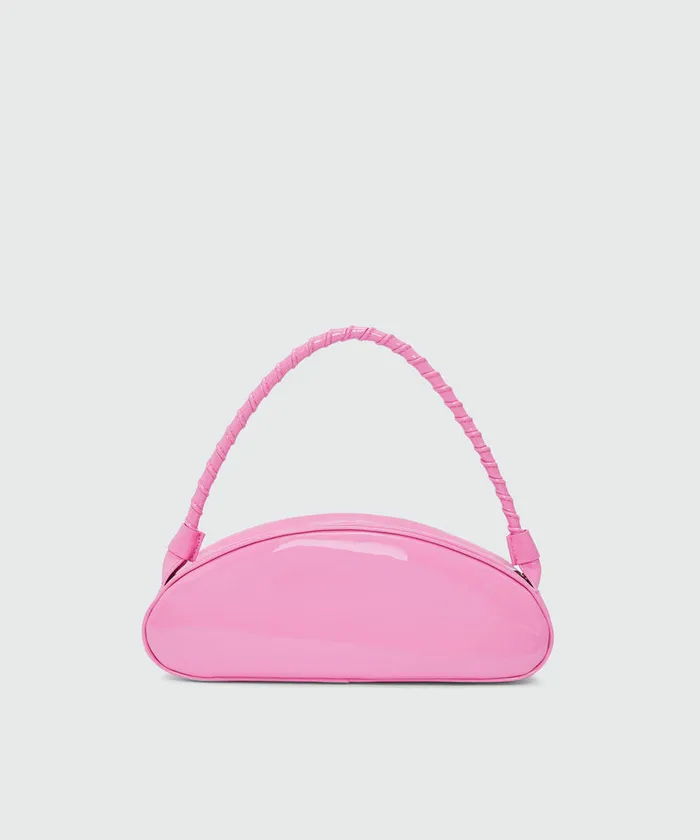 Pink Patent Leather Handbag Women MSGM Shoulder And Crossbody Bags