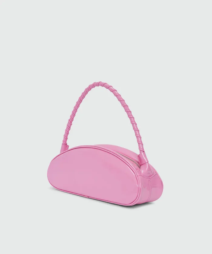 Pink Patent Leather Handbag Women MSGM Shoulder And Crossbody Bags