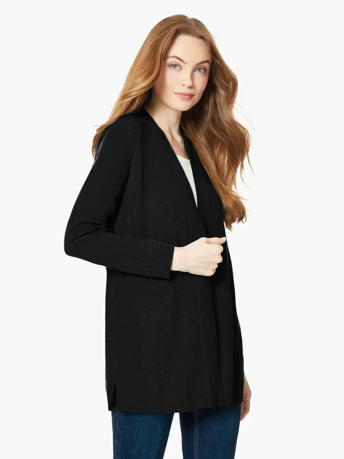 Plus Size OpenFront Ribbed Trim Knit Cardigan Women Jones New York Plus Sweaters and Cardigans Plus Size OpenFront Ribbed Trim Knit Cardigan Women Jones New York Plus Sweaters and Cardigans