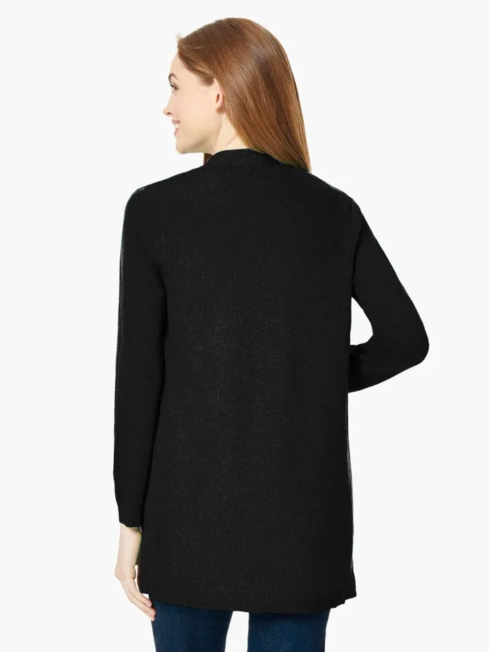 Plus Size OpenFront Ribbed Trim Knit Cardigan Women Jones New York Plus Sweaters and Cardigans Plus Size OpenFront Ribbed Trim Knit Cardigan Women Jones New York Plus Sweaters and Cardigans
