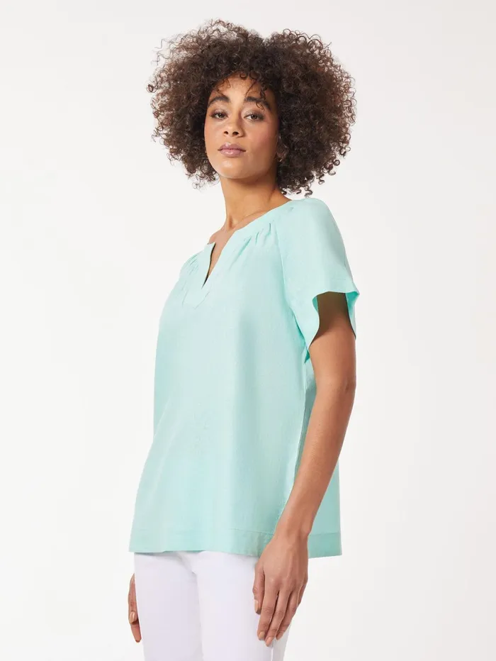 Plus Size Solid Linen Blend Popover Blouse Women Jones New York Plus Sale Plus Size Solid Linen Blend Popover Blouse Women Jones New York Plus Sale