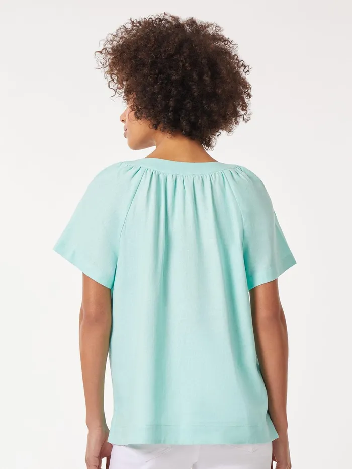 Plus Size Solid Linen Blend Popover Blouse Women Jones New York Plus Sale Plus Size Solid Linen Blend Popover Blouse Women Jones New York Plus Sale