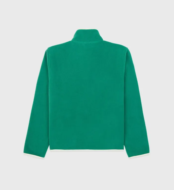 Polar Fleece And Sherpa Women Sporty and Rich Buttoned Polar Sweatshirt 8211 GreenCream