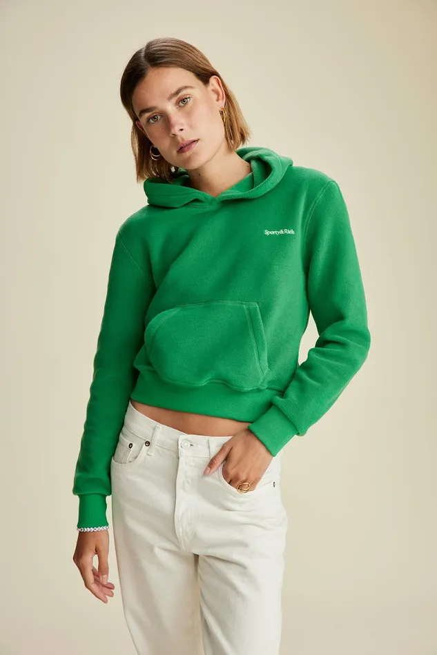 Polar Fleece And Sherpa Women Sporty and Rich Hooded Polar Sweatshirt 8211 Kelly Polar Fleece And Sherpa Women Sporty and Rich Hooded Polar Sweatshirt 8211 Kelly