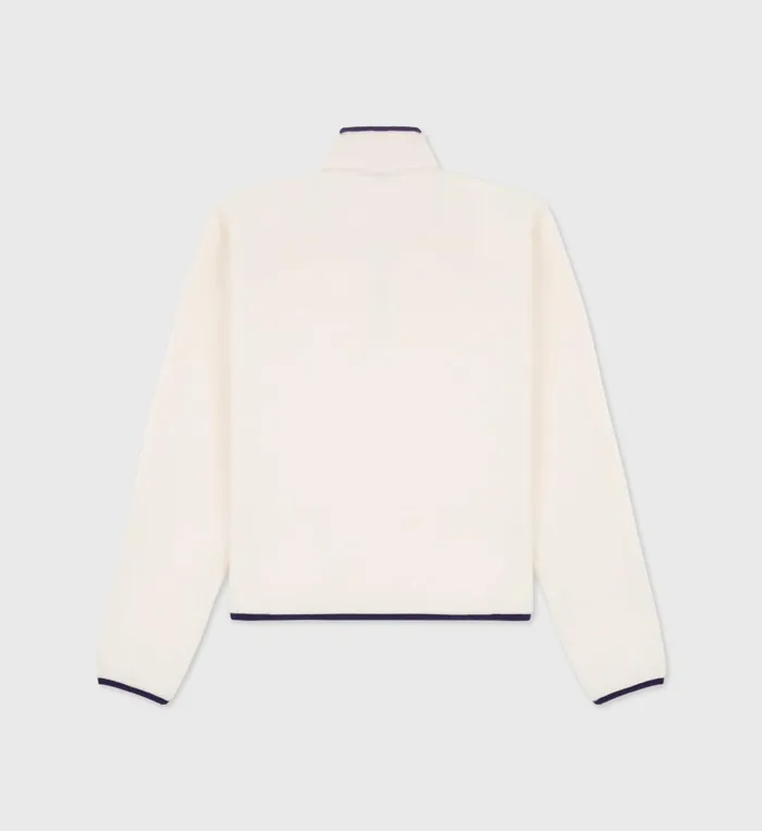 Polar Fleece And Sherpa Women Sporty and Rich NY Crest Polar Sweatshirt 8211 CreamGold