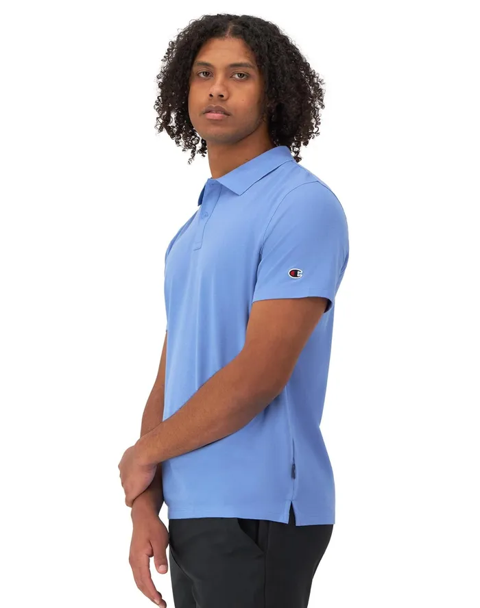 Polo TShirt Moisture Wicking Plaster Blue Men Champion TShirts and Tops