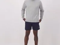 Powerblend Fleece Crew C Logo Oxford Grey Men Champion Hoodies and Sweatshirts