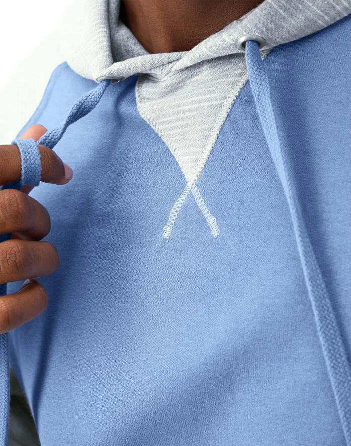 Powerblend Hoodie Stripe Plaster Bluenaturalplaster Blue Men Champion Hoodies and Sweatshirts