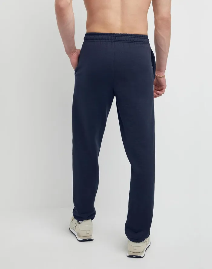 Powerblend Sweatpants Relaxed Hem C Logo 32034 Navy Men Champion Pants and Joggers